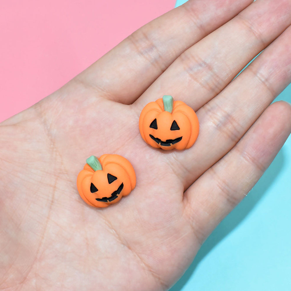 Embellishment Crafts - 20 stuks Halloween-pompoen van hars, platte