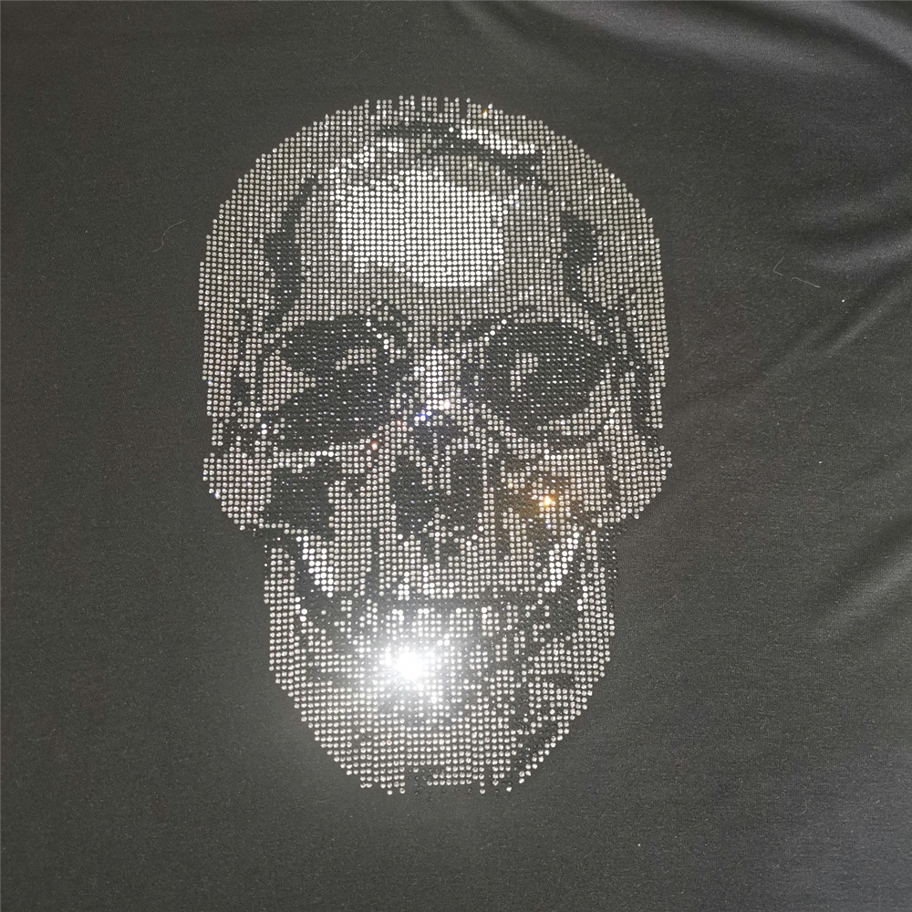 Hotfix Rhinestone Sheet - Schedel Patch, Ijzer Op Transfers Voor