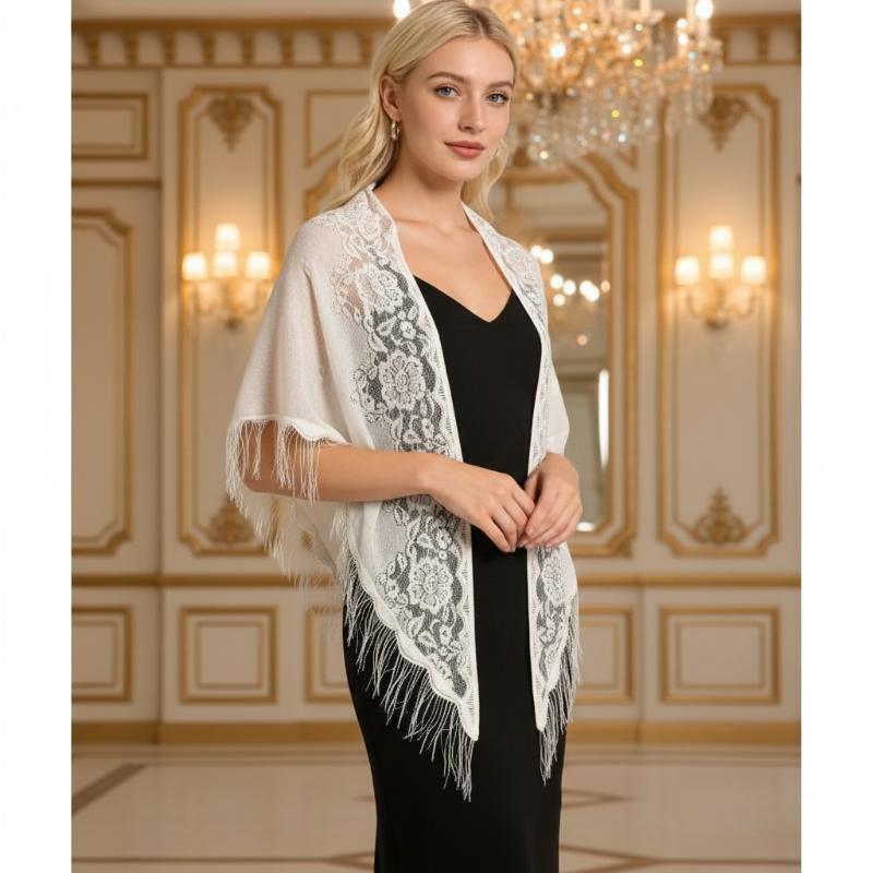 Bruidssjaal met kwastjes, drie - Tassel Fringe Trim recensie en prijs