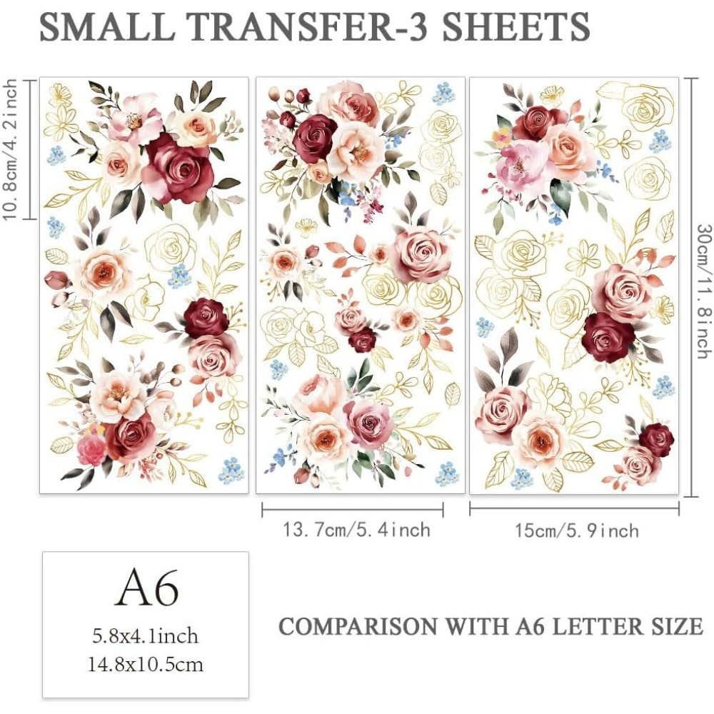 3 stks/set Aquarel Rozen Wrijv - Embellishment Crafts recensie en prijs