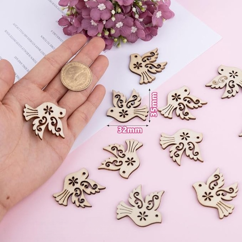 50 stuks onafgewerkte houten v - Embellish Craft recensie en prijs