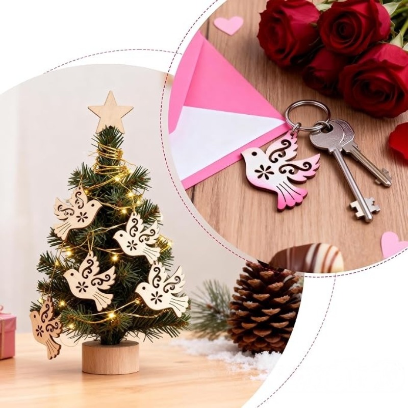 50 stuks onafgewerkte houten v - Embellish Craft recensie en prijs