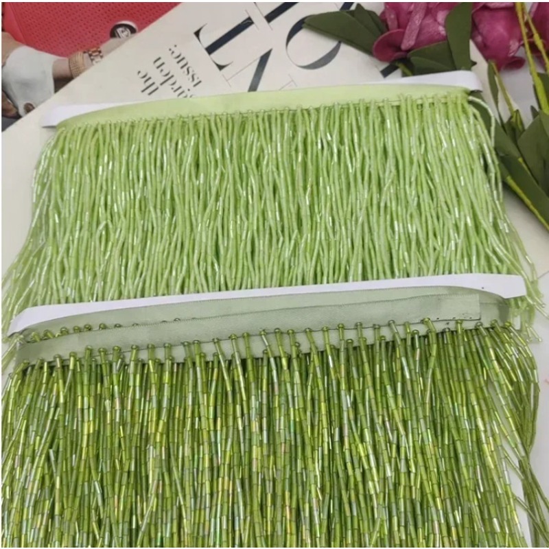 10CM Zilver Rode Kraal Buis Kw - Tassel Fringe Trim recensie en prijs