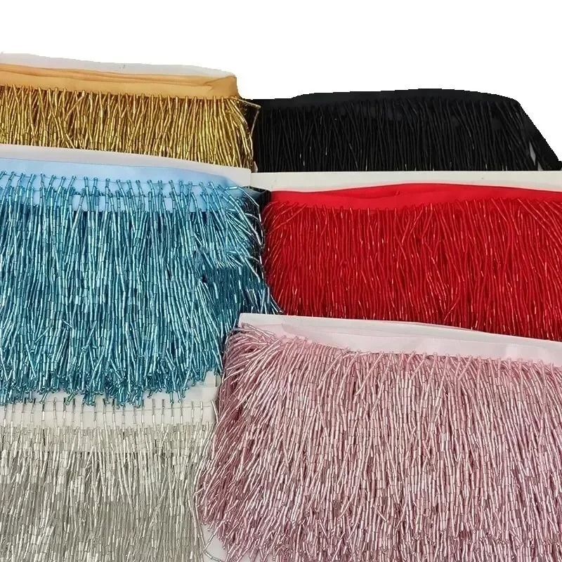 10CM Zilver Rode Kraal Buis Kw - Tassel Fringe Trim recensie en prijs