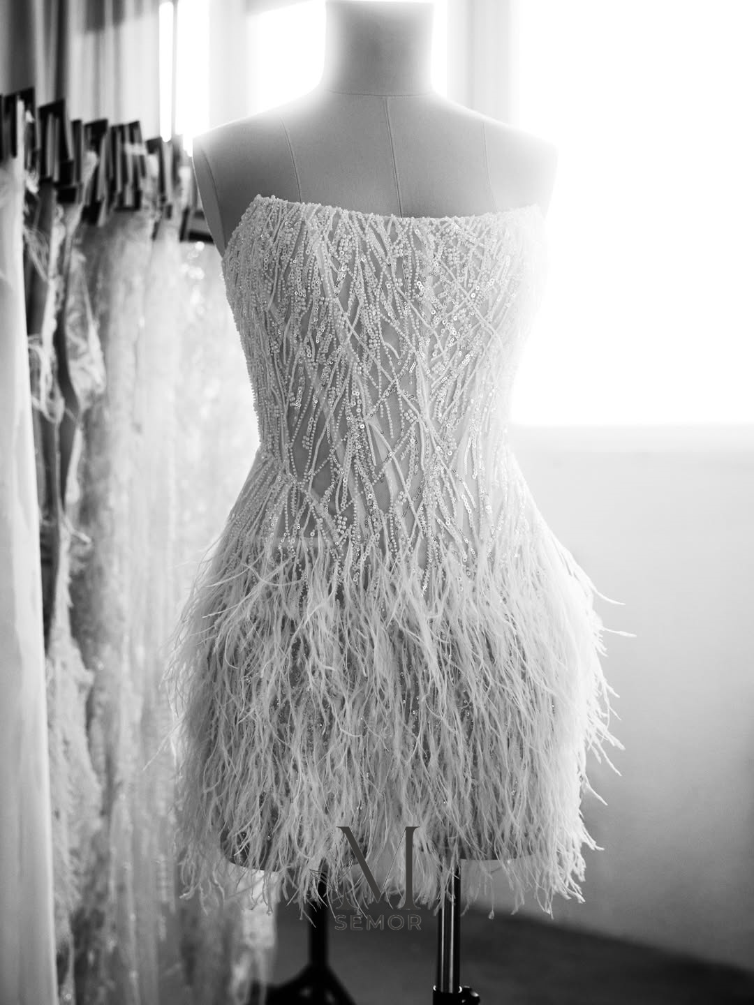 Semor Prachtige Korte Trouwjur - Tassel Fringe Trim recensie en prijs