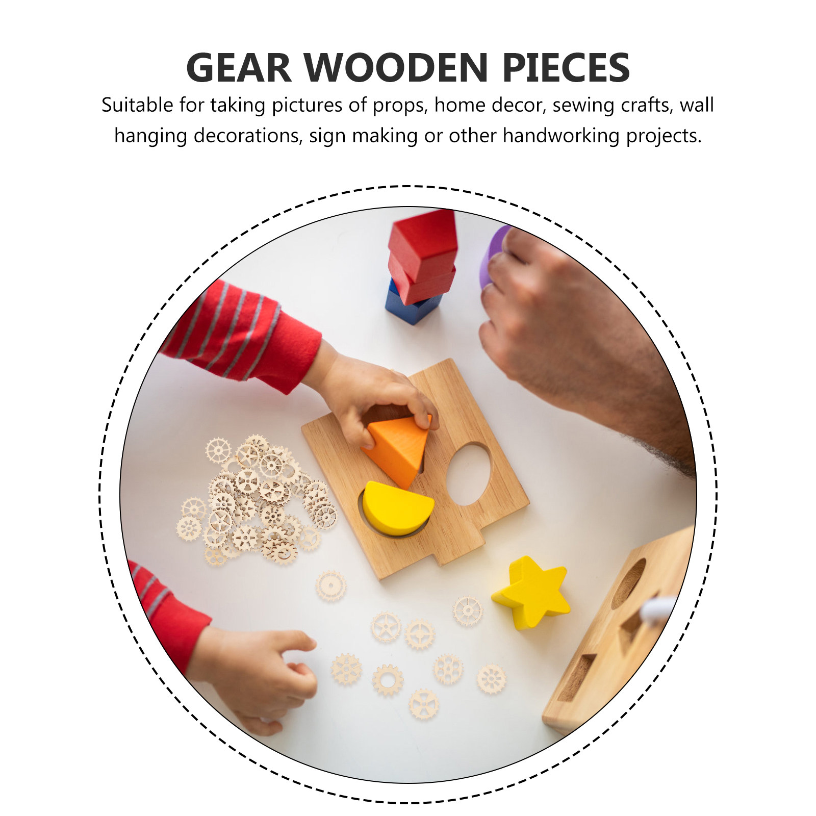 100 stuks houten tandwieldecor - Embellish Craft recensie en prijs